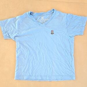 Psycho Bunny Light Blue Girls V-Neck T-Shirt